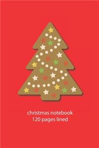 christmas notebook 120 pages lined
