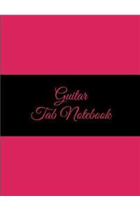 Guitar Tab Notebook: Pink Book, 8.5 X 11 Blank Sheet Music Notebook, Music Composition Books, Music Manuscript Paper, Blank Guitar Tab, Blank Staff Paper
