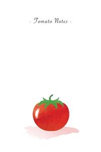 Tomato Notes: 6"x9" Ruled Lined Notebook - Watercolor Texture Vegetable Plant Illustration Cover. Matte Softcover And White Interior Papers.