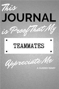 This Journal Is Proof That My Teammates Appreciate Me: A Guided Diary - Gift for Team Member from Teammate