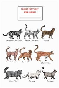 Spoiled Rotten Cat Mom Journal: Feline Gift Notebook Blank Lined Journal for Kitty Lovers
