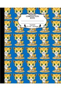 Primary Composition Book Cats. 8 X 10. 120 Pages
