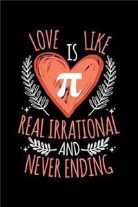 Love Is Like Pi Real Irrational & Never Ending