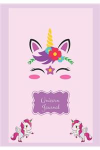 Unicorn Journal Notebook 140 Pages Blank Lined for Girls to Write in It