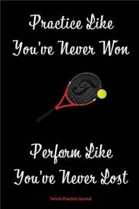Practice Like You've Never Won Perform Like You've Never Lost