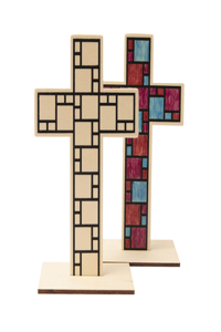 Vacation Bible School (Vbs) 2021 Discovery on Adventure Island Wooden Tabletop Cross (Pkg of 12)