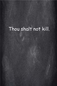 2019 Weekly Planner Religious 5th Commandment Chalkboard Style