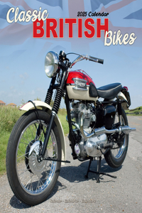Classic British Bikes Square Wall Calendar 2025