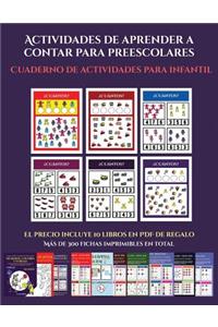 Cuaderno de actividades para infantil (Actividades de aprender a contar para preescolares): Un libro de actividades para aprender a contar para niños en edad preescolar/de infantile.