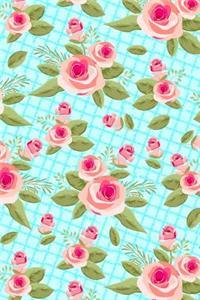Bullet Journal Notebook Shabby Chic Roses Pattern 1