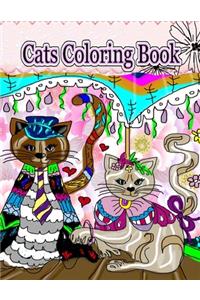 Cats Coloring Book