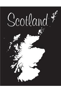 Scotland - Black 101 - Lined Notebook with Margins - 8.5X11