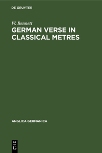 German Verse in Classical Metres
