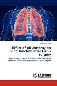 Effect of pleurotomy on lung function after CABG surgery