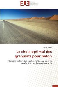 choix optimal des granulats pour béton