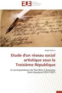 Etude d'Un Réseau Social Artistique Sous La Troisième République