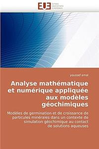 Analyse Mathematique Et Numerique Appliquee Aux Modeles Geochimiques