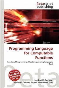 Programming Language for Computable Functions