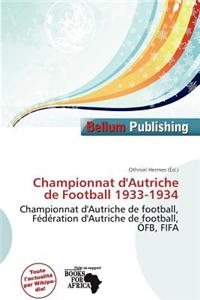 Championnat D'Autriche de Football 1933-1934