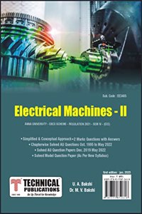 Electrical Machines - II for BE Anna University R21CBCS (IV - EEE - EE3405)
