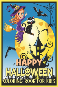 Happy Halloween Coloring Book For Kids