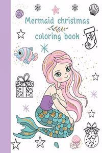 Mermaid Christmas coloring book