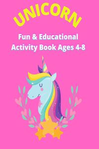 Unicorn Activity Book Ages 4-8