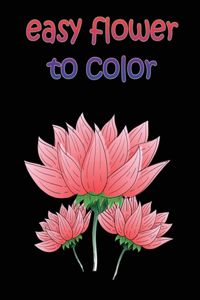 easy flower to color