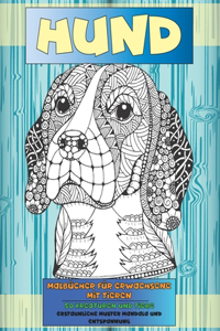 Malbücher für Erwachsene mit Tieren - Erstaunliche Muster Mandala und Entspannung - 50 Kreaturen und Tiere - Hund