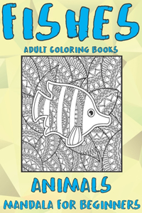 Adult Coloring Books Mandala for Beginners - Animals - Fishes