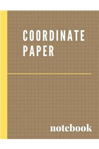 Coordinate Paper Notebook: Graphing Paper Notebook With 1/2 Inch Squares Perfect for Grade or High School, College or University Science, Engineering or Math Classes