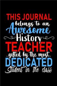 This Journal belongs to an Awesome History Teacher