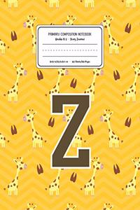 Primary Composition Notebook Grades K-2 Story Journal Z