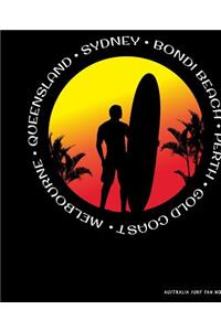 Australia Surf Fan Notebook