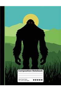 Bigfoot in the Wilderness Composition Notebook