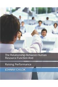 The Relationship Between Human Resource Function and