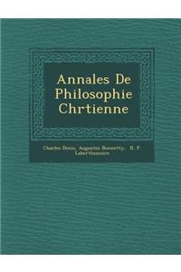 Annales de Philosophie Chr Tienne