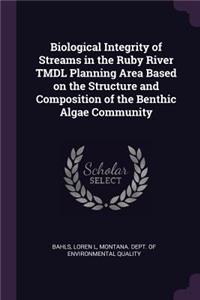 Biological Integrity of Streams in the Ruby River Tmdl Planning Area Based on the Structure and Composition of the Benthic Algae Community