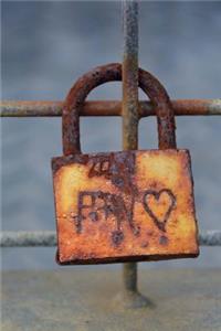 Vintage Padlock with a Heart Journal