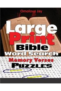 Large Print Bible Word Search Memory Verses Puzzles