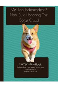 Corgi Independence - Composition Notebook