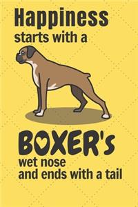 Happiness starts with a Boxer's wet nose and ends with a tail