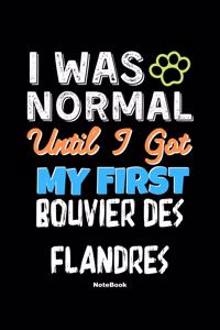 I Was Normal Until I Got My First Bouvier des Flandres Notebook - Bouvier des Flandres Dog Lover and Pet Owner