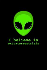 Alien I Believe In extraterrestrials: Composition Notebook Writing Journal 6" x 9" 120 Pages. Journal Notebook for Note Taking, Diary, Journaling, Gratitude and Reminder for Girls, Women