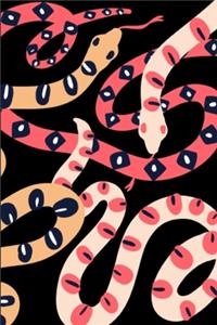 Cool Snake Pattern: Lined Notebook Journal - For Snake Animal Lovers Enthusiasts - Novelty Themed Gifts