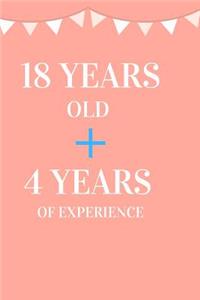 18 Years Old + 4 Years of Experience