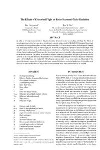 The Effects of Crosswind Flight on Rotor Harmonic Noise Radiation