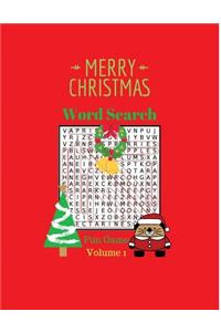 Merry Christmas Word Search Fun Game Volume 1