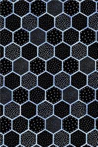 Bullet Journal Notebook Polka Dots and Hexagons Pattern 10