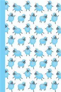 Journal: Baby Sheep (Blue) 6x9 - Lined Journal - Writing Journal with Blank Lined Pages
